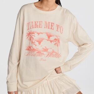 PINK Campus Cotton Long-Sleeve Tee